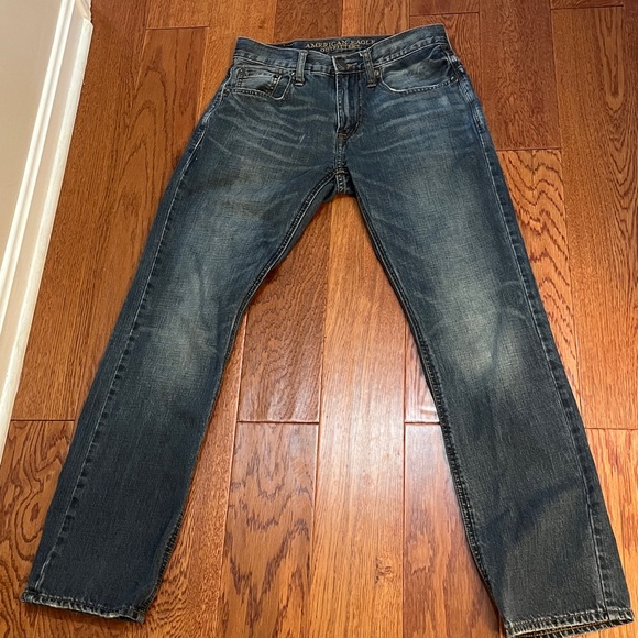American Eagle Outfitters Blue Straight Jeans no stretch - Picture 9 of 9